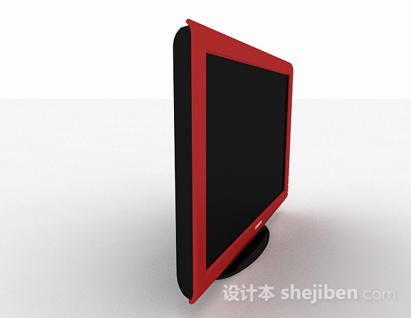 设计本红色三星显示器3d模型下载