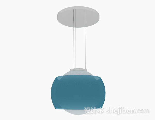 现代风格蓝色吊灯3d模型下载