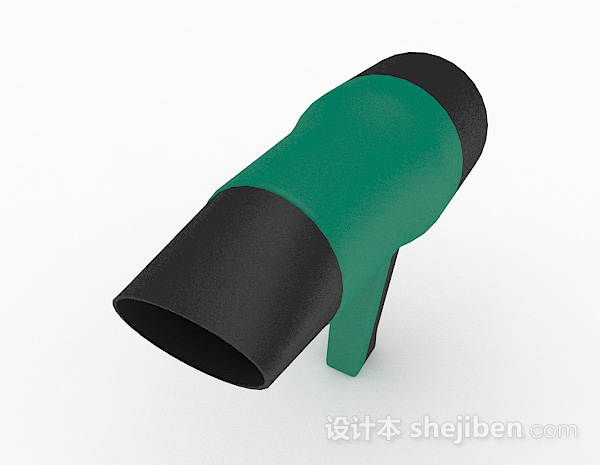 设计本绿色吹风机3d模型下载
