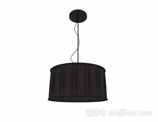 现代风格黑色吊灯3d模型下载
