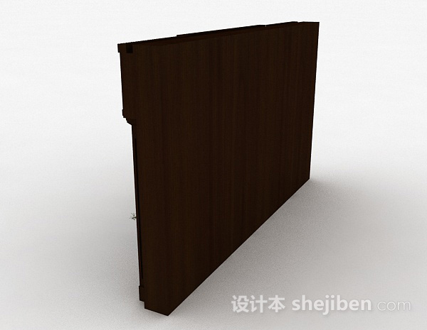 设计本欧式风格木质浮雕电视背景墙3d模型下载