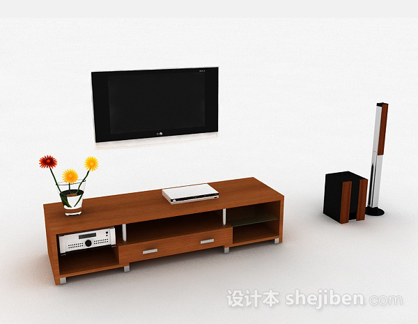 现代风格时尚组合电视柜3d模型下载