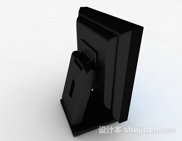 设计本黑色电脑显示器3d模型下载