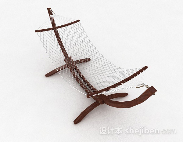 设计本现代风格木质摇椅3d模型下载