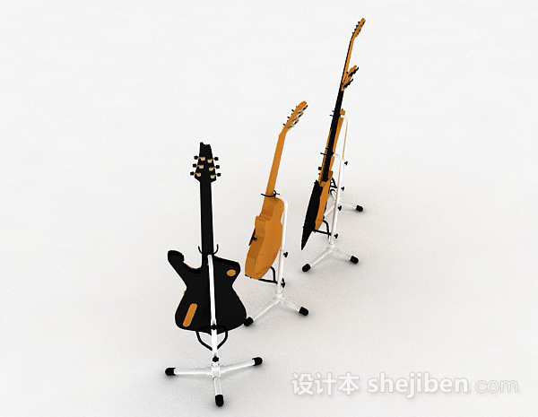 设计本吉他3d模型下载