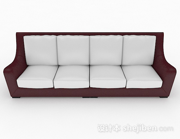 现代风格简约多人沙发3d模型下载