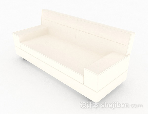免费现代风白色沙发3d模型下载