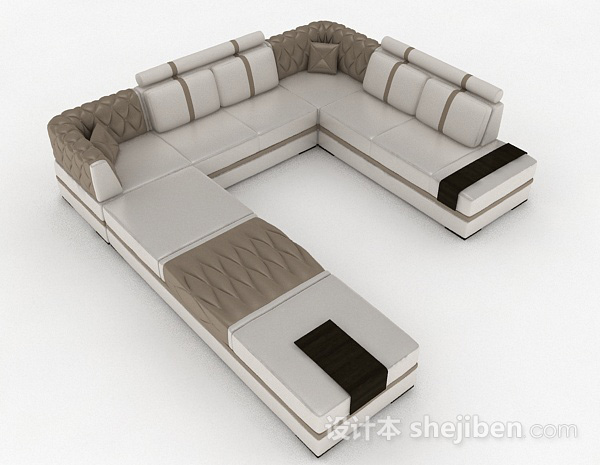 家居多人沙发3d模型下载