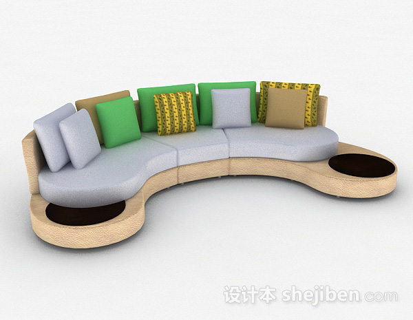 家居多人沙发3d模型下载