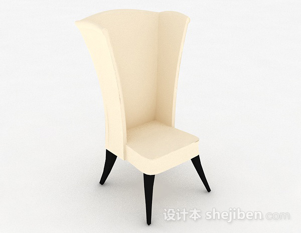 现代风格现代风白色时尚家居椅3d模型下载