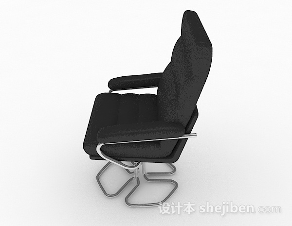 免费现代黑色工作椅3d模型下载