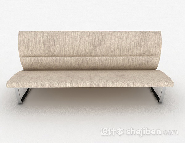 现代风格创意棕色多人沙发3d模型下载
