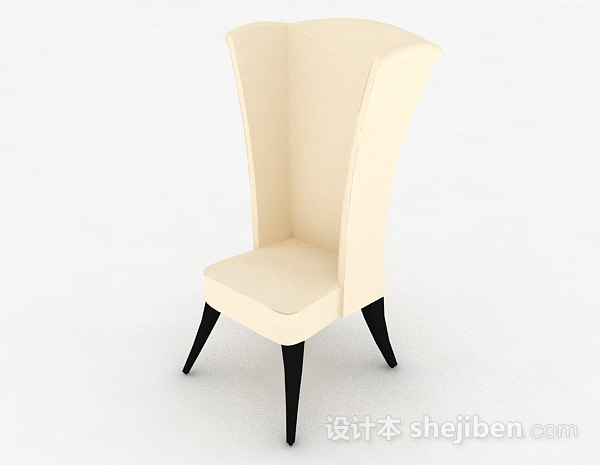 现代风白色时尚家居椅3d模型下载