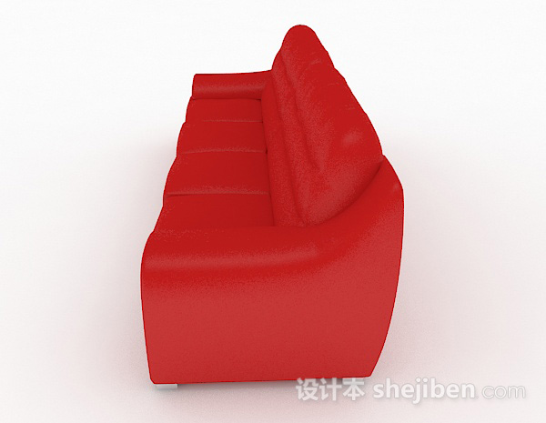 设计本红色多人沙发3d模型下载