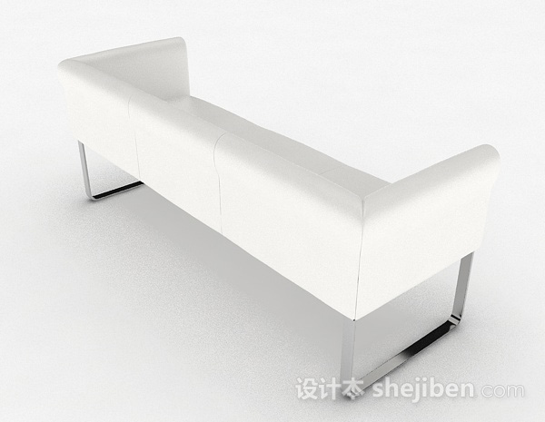 设计本白色简约多人沙发3d模型下载