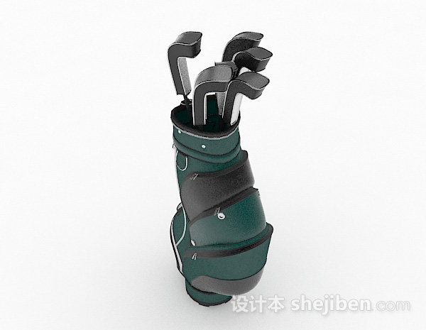 现代风格高尔夫球杆3d模型下载