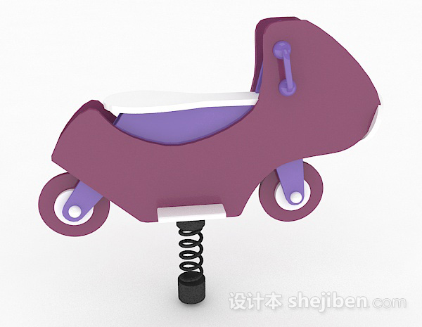 现代风格紫色儿童摇椅玩具3d模型下载