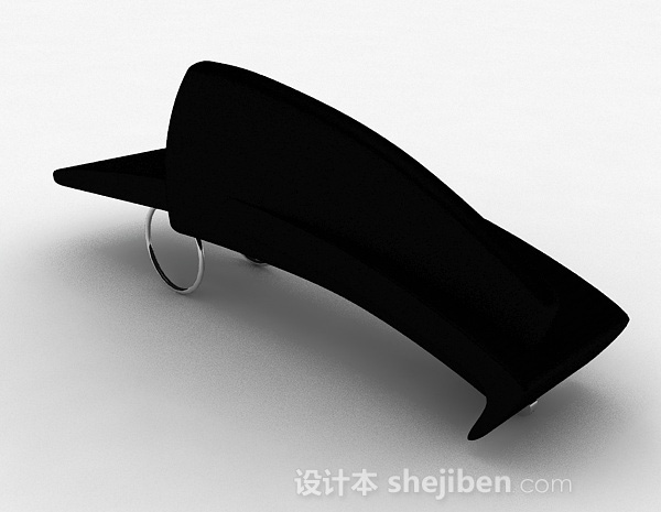 设计本创意个性黑色多人沙发3d模型下载