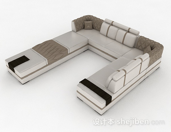 现代风格家居多人沙发3d模型下载