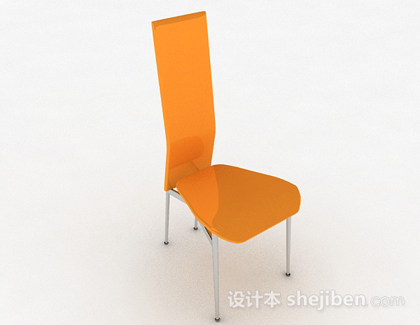 现代风格暖黄色时尚家居椅3d模型下载