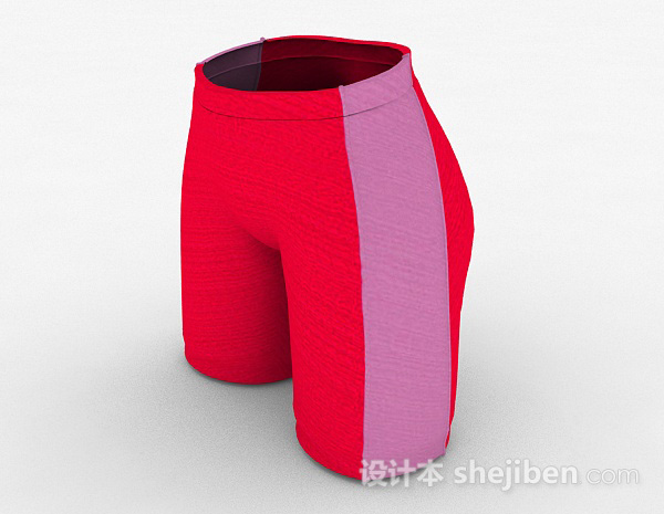 现代风格女性粉色运动紧身短裤3d模型下载