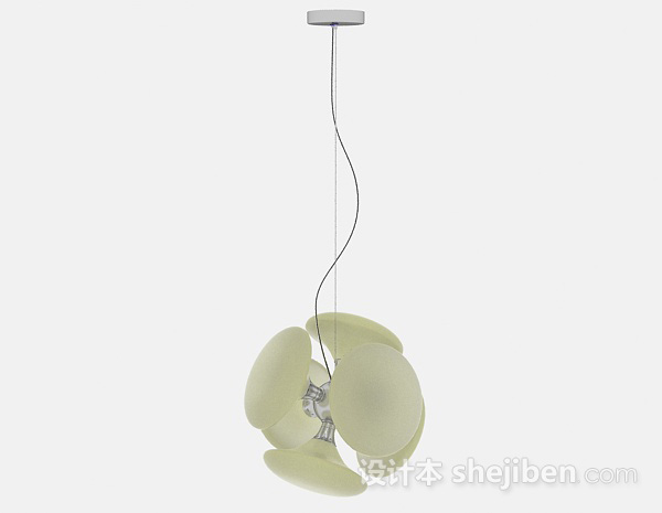免费白色拼接球状吊灯3d模型下载