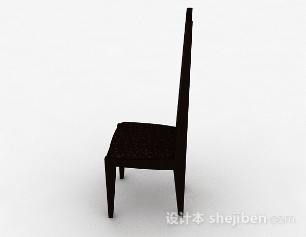 免费欧式棕色木椅3d模型下载