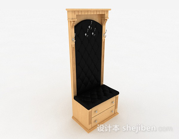 欧式风格欧式风格黑色家居椅3d模型下载
