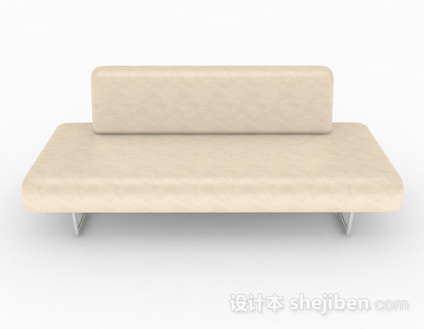 现代风格黄色简约双人沙发3d模型下载