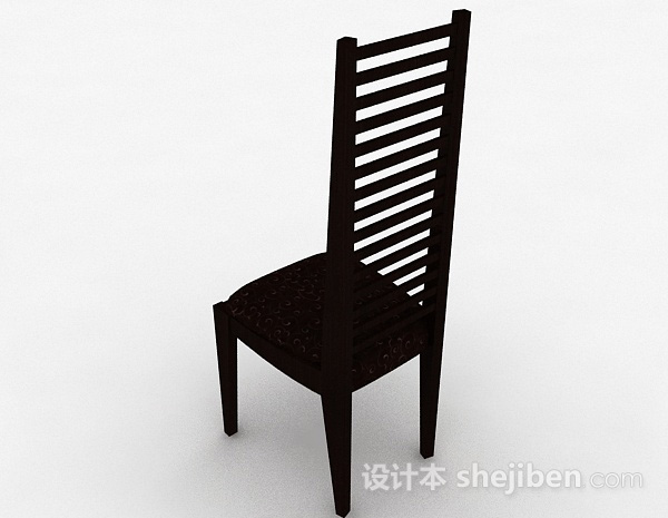 设计本欧式棕色木椅3d模型下载