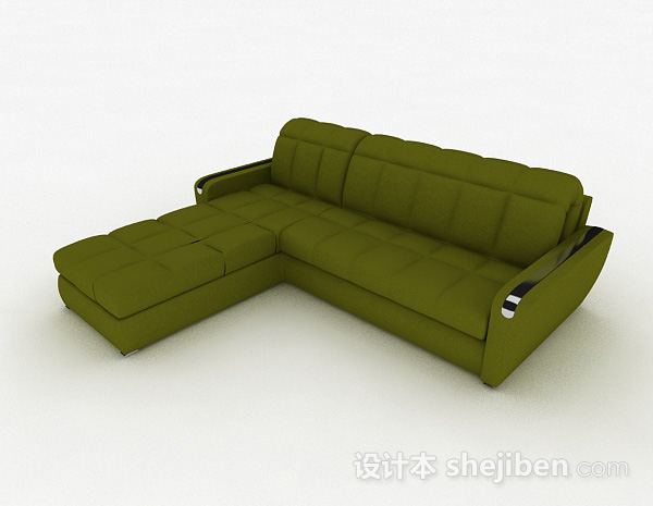 绿色多人沙发3d模型下载