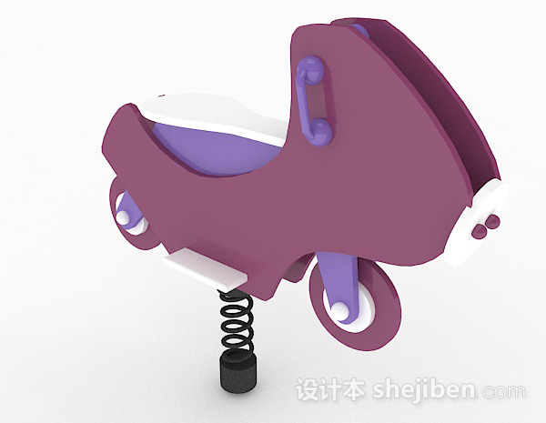 紫色儿童摇椅玩具3d模型下载