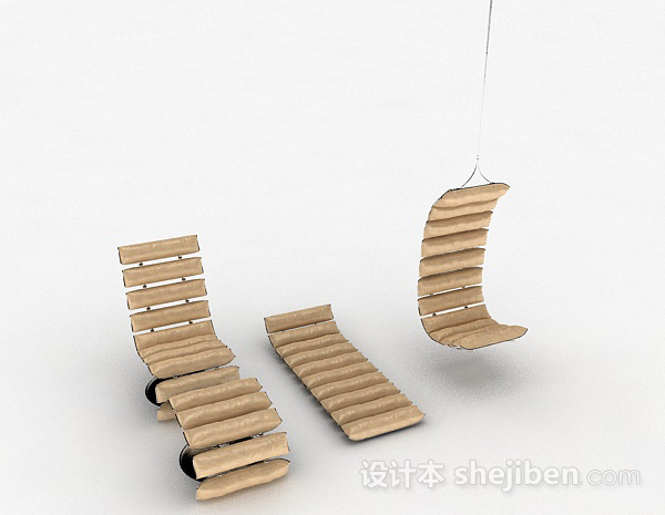 休闲椅子组合3d模型下载