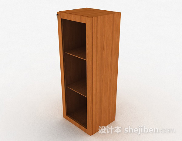 现代风格棕色简约家居柜子3d模型下载