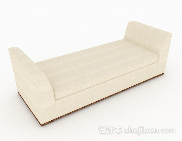 简约风格长沙发凳3d模型下载
