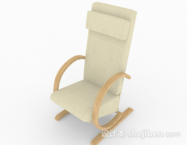 现代风格浅棕色休闲椅3d模型下载