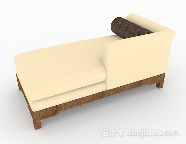 设计本田园木质沙发躺椅3d模型下载