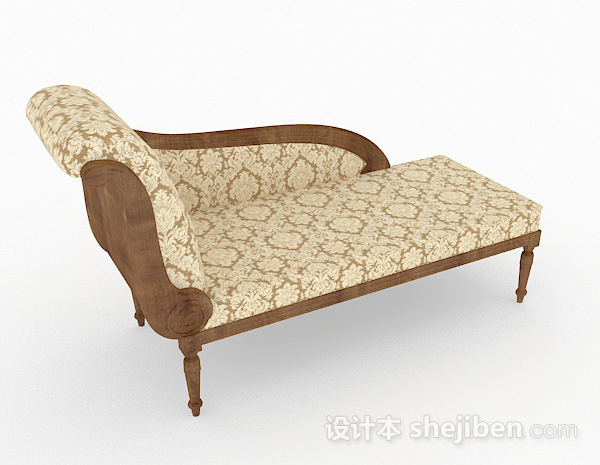免费欧式风格家居双人沙发3d模型下载