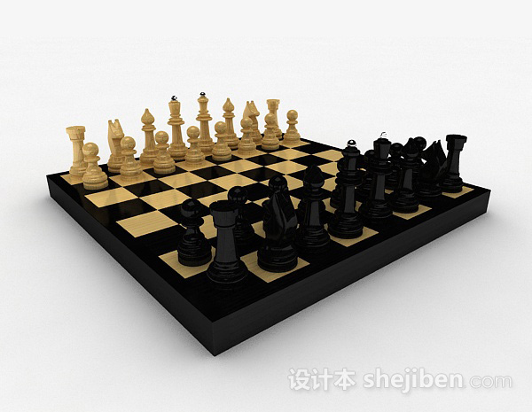 欧式风格欧式风格国际象棋3d模型下载