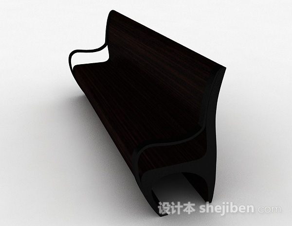 设计本棕色休闲椅子3d模型下载