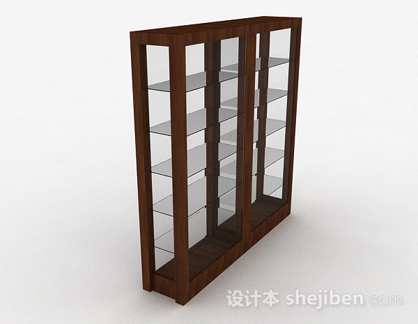 免费现代风格多层玻璃展示柜3d模型下载