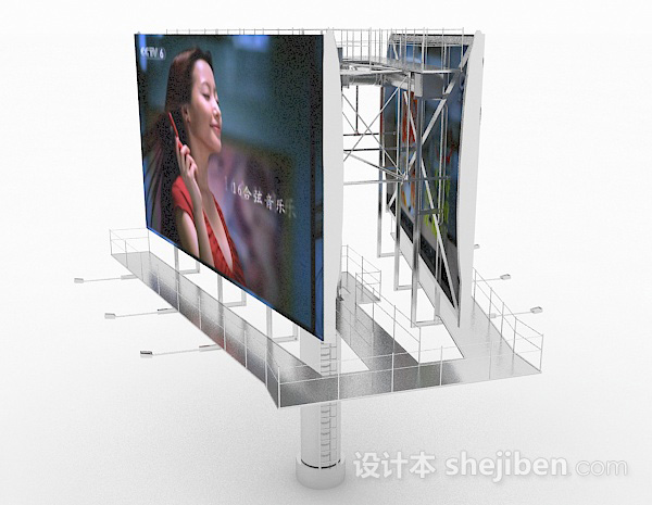 免费LED广告屏幕3d模型下载