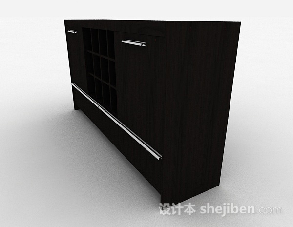 免费简约木质柜子3d模型下载