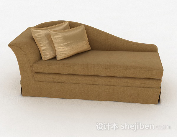 现代风格黄色单人沙发3d模型下载
