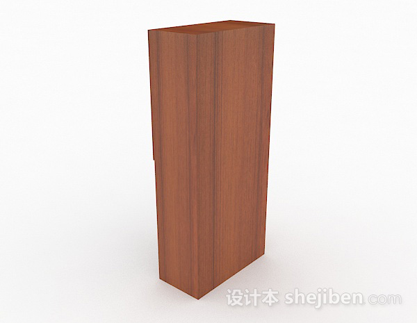 设计本木质家居书柜3d模型下载