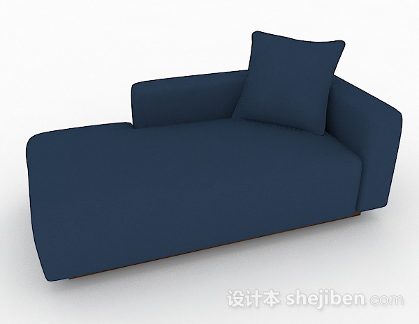 现代风藏蓝色休闲沙发3d模型下载