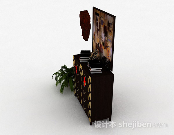 免费中式家居柜子3d模型下载