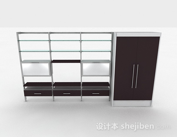 现代风格简约家居衣柜3d模型下载