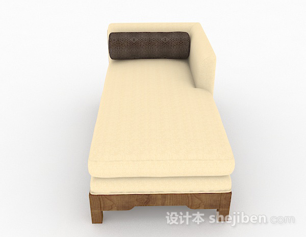 田园风格田园木质沙发躺椅3d模型下载