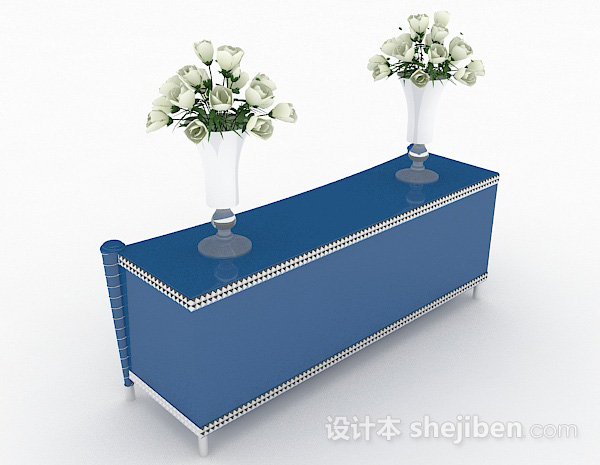 设计本蓝色家居柜子3d模型下载